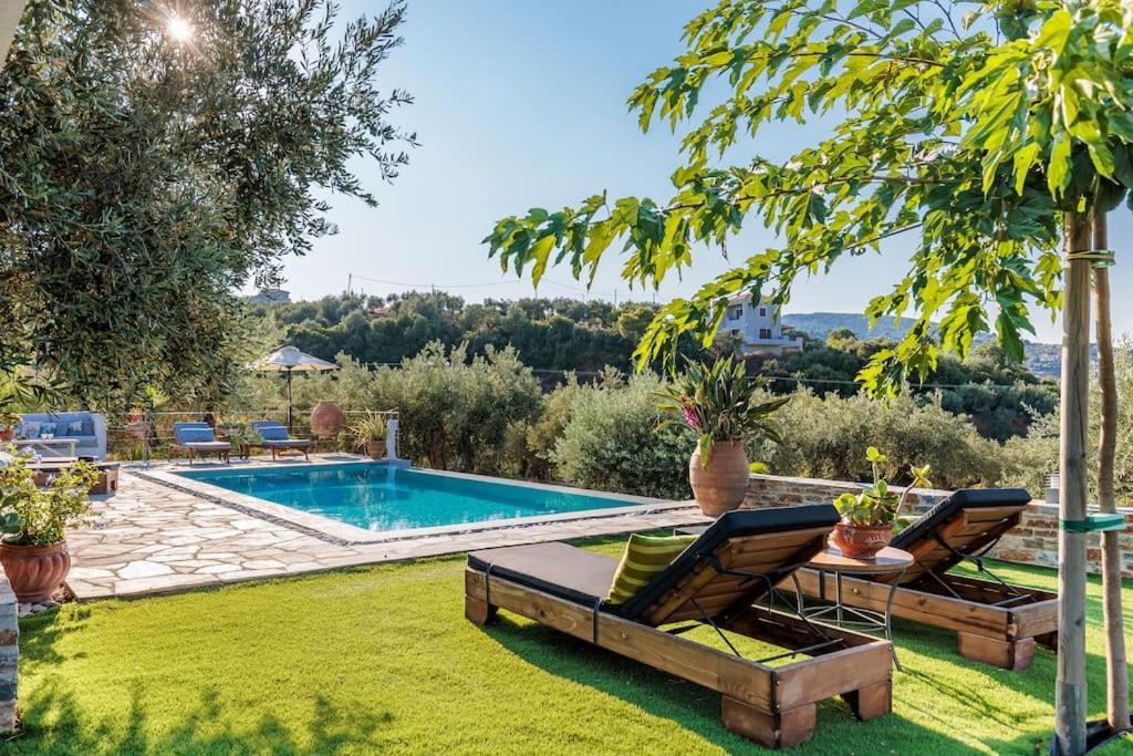 Skopelos Blue Heaven Pool Villa In Olive Grove Exterior foto