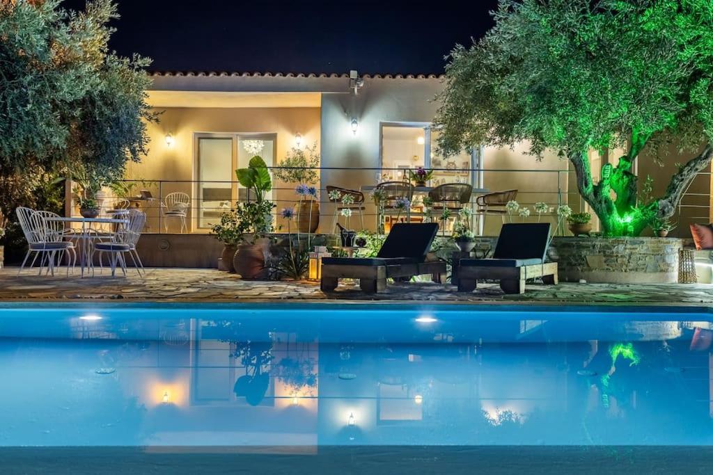Skopelos Blue Heaven Pool Villa In Olive Grove Exterior foto